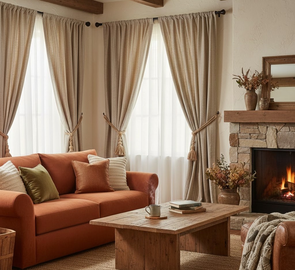 Rustic curtain design